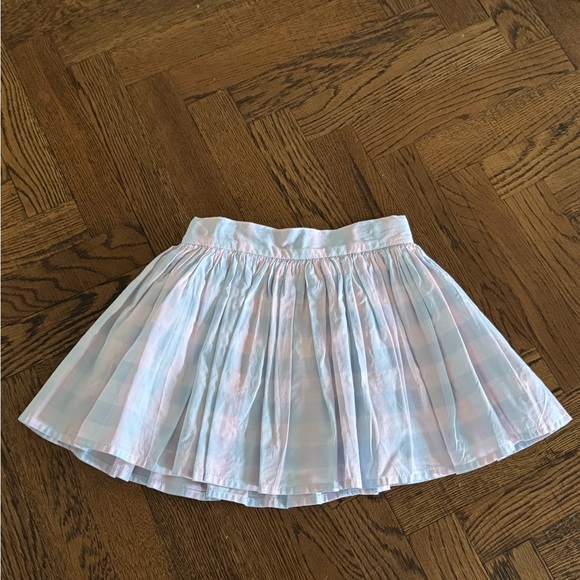 Morley girls plaid skirt. Light blue and pink